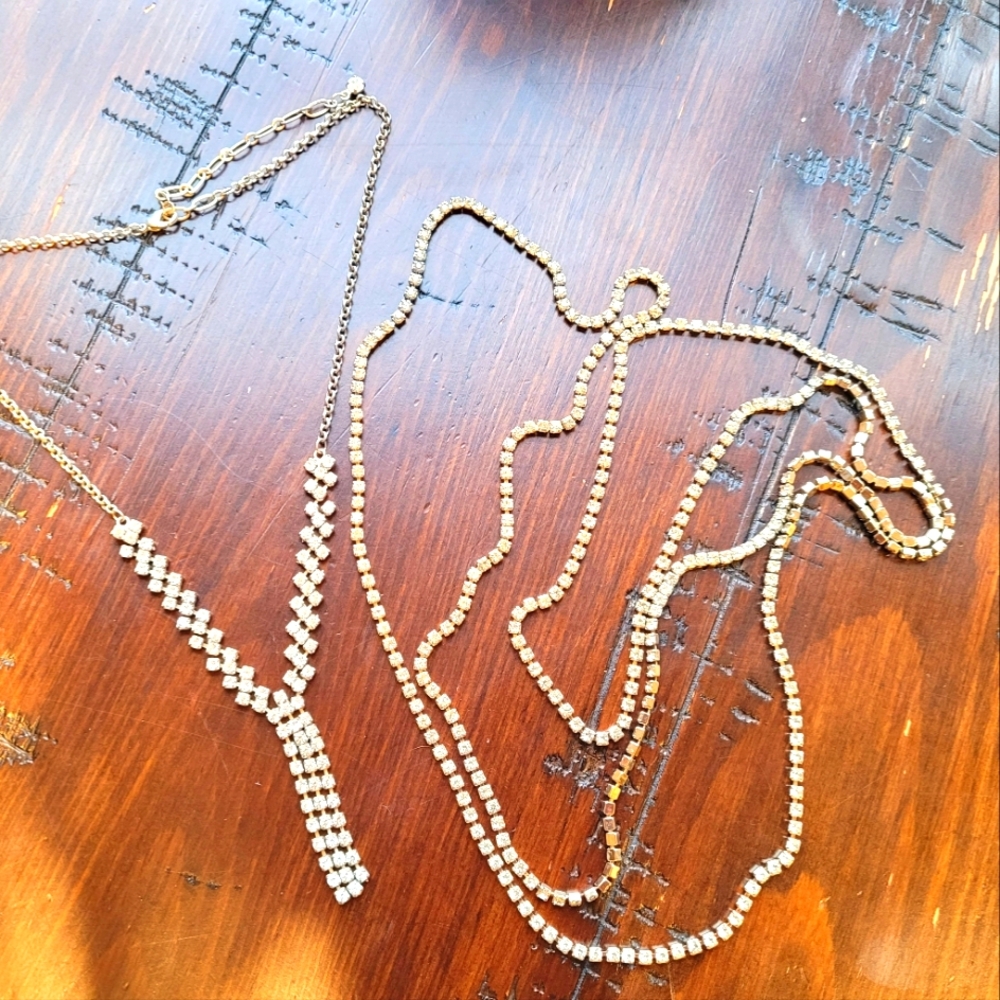2 Rhinestone necklaces